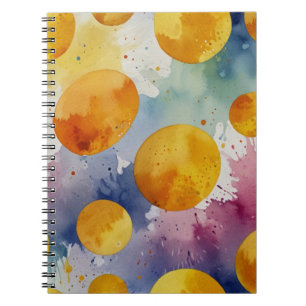 Cuaderno Bloc de notas con color de agua vibrante