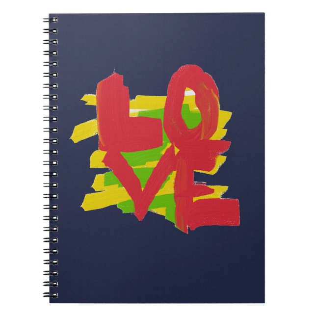 Cuaderno Bloc de notas con cuadros grandes de amor (Frente)