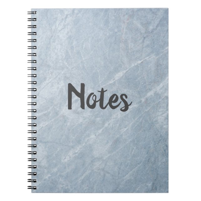 Cuaderno Bloc de notas con efecto de mármol gris (Frente)