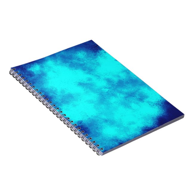 Cuaderno Bloc de notas con efecto de nube azul (Lado Derecho)