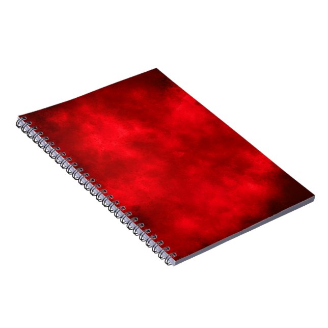 Cuaderno Bloc de notas con efecto de nube roja (Lado Derecho)