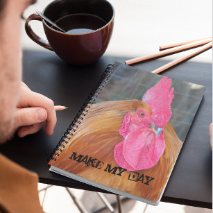 Cuaderno Bloc de notas con el Rooster Rojo de Make My Day A