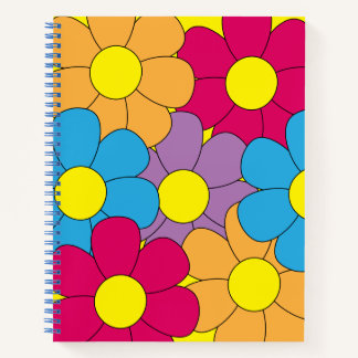 Cuaderno bloc de notas con energía de flor