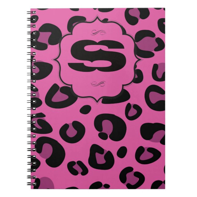Cuaderno Bloc de notas con espiral de papel Cheetah de leop (Frente)