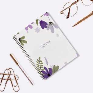Cuaderno Bloc de notas con espiral floral