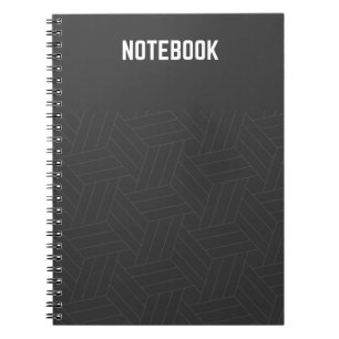 Cuaderno Bloc de notas con estilo de elegancia negro brilla