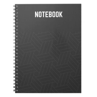 Cuaderno Bloc de notas con estilo de elegancia negro brilla