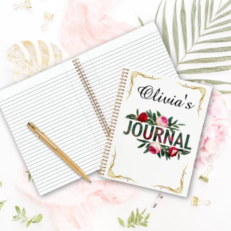 Cuaderno Bloc de notas con estilo floral elegante estilo Le