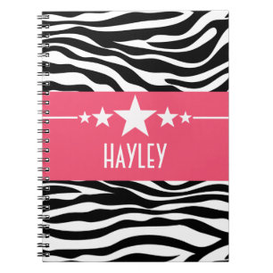Cuaderno Bloc de notas con estrellas de color rosa