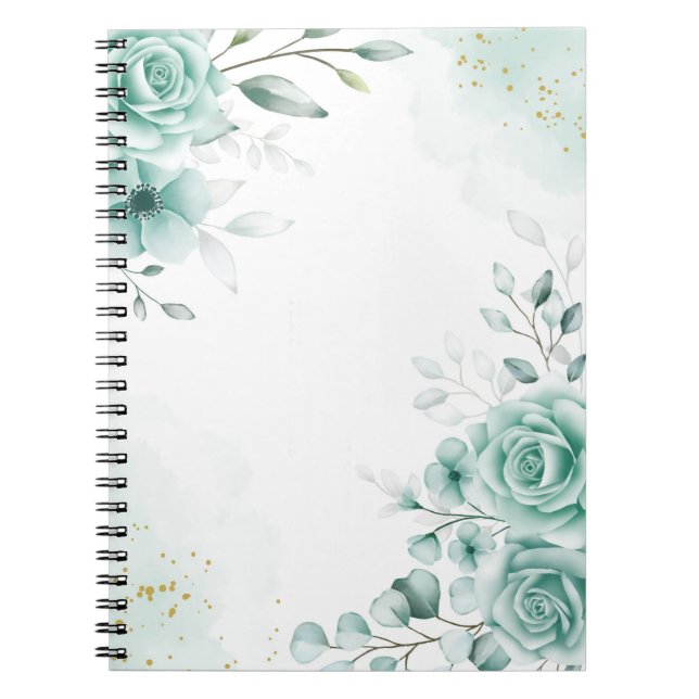 Cuaderno Bloc de notas con flores (Frente)