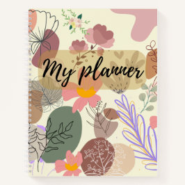 Cuaderno Bloc de notas con flores