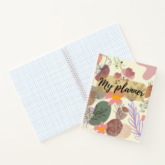 Cuaderno Bloc de notas con flores