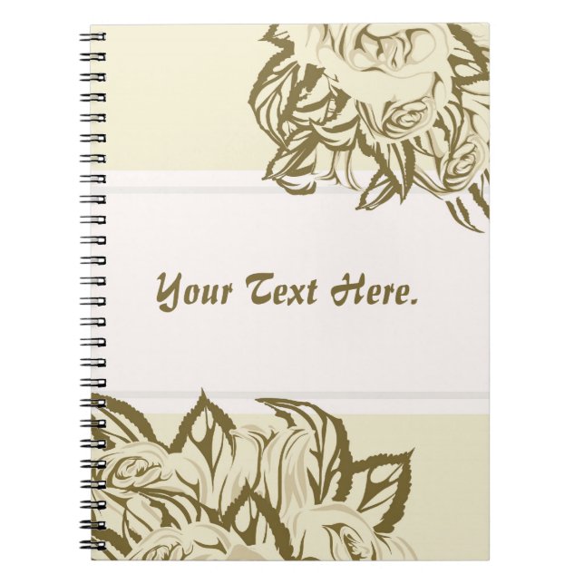 Cuaderno Bloc de notas con flores (Frente)