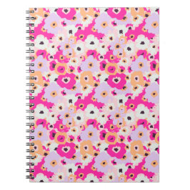 Cuaderno Bloc de notas con flores