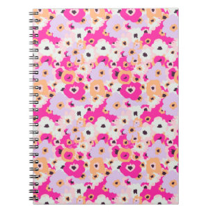 Cuaderno Bloc de notas con flores