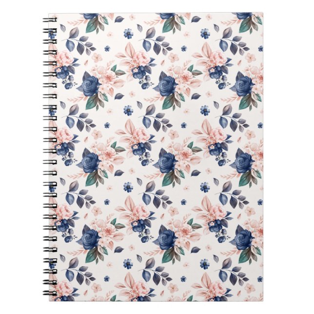 Cuaderno Bloc de notas con flores (Frente)