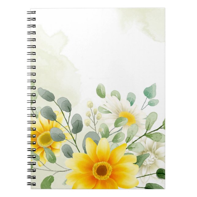 Cuaderno Bloc de notas con flores (Frente)