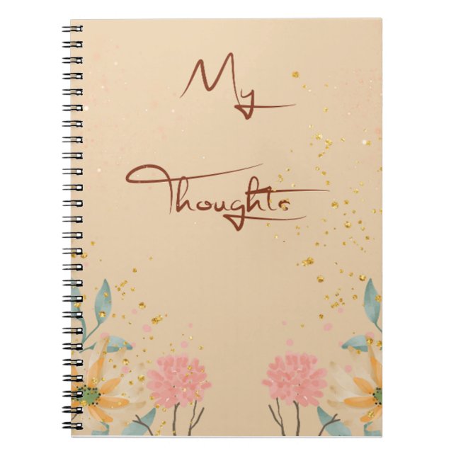 Cuaderno Bloc de notas con flores (Frente)