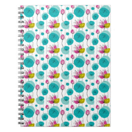 Cuaderno Bloc de notas con flores