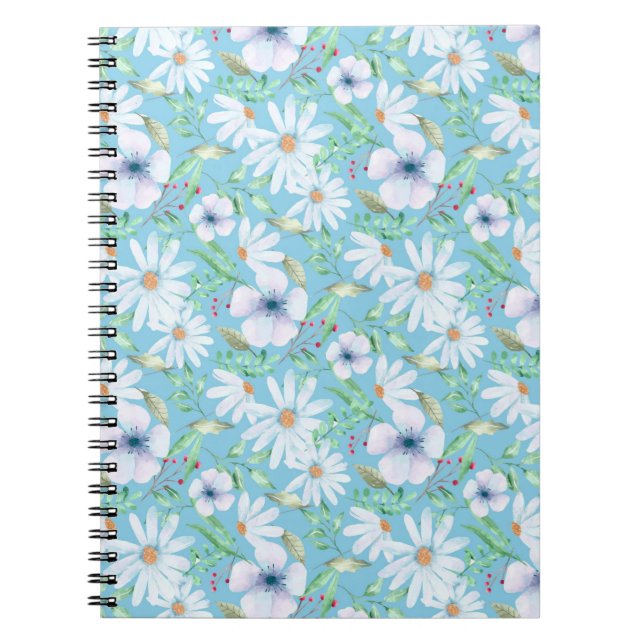 Cuaderno Bloc de notas con flores (Frente)