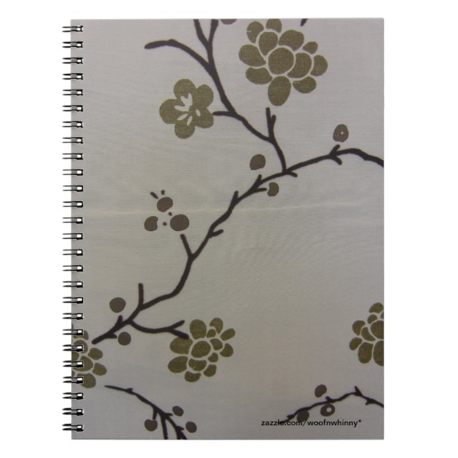 Cuaderno Bloc de notas con flores de cerezo (Frente)