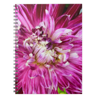Cuaderno Bloc de notas con flores morado