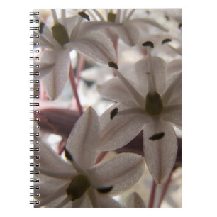 Cuaderno Bloc de notas con flores rosadas