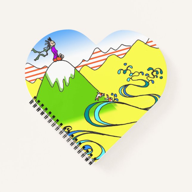 Cuaderno Bloc de notas con forma de corazón para Personaliz (Anverso)