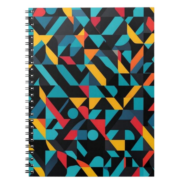 Cuaderno Bloc de notas con formas de abstracto geométrico n (Frente)