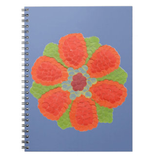 Cuaderno Bloc de notas con fotografía en espiral de flores