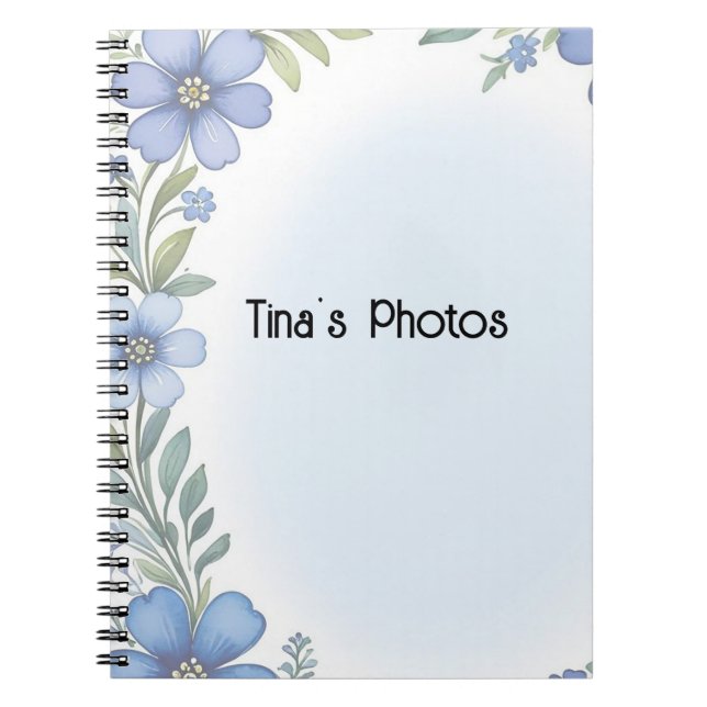 Cuaderno Bloc de notas con fotos en espiral de elegancia fl (Frente)