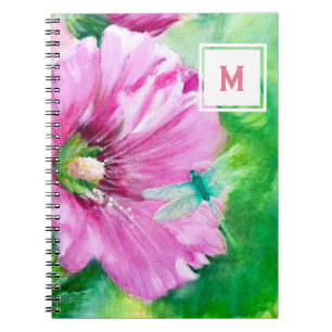 Cuaderno Bloc de notas con fotos en espiral floral