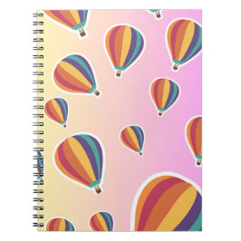 Cuaderno Bloc de notas con globos de aire caliente