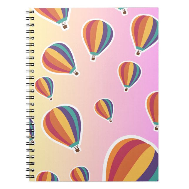 Cuaderno Bloc de notas con globos de aire caliente (Frente)