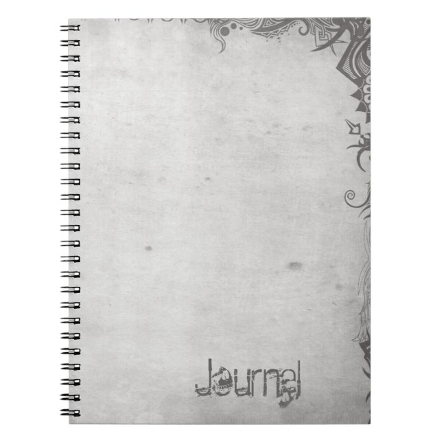 Cuaderno Bloc de notas con gráfico de notas en espiral de e (Frente)