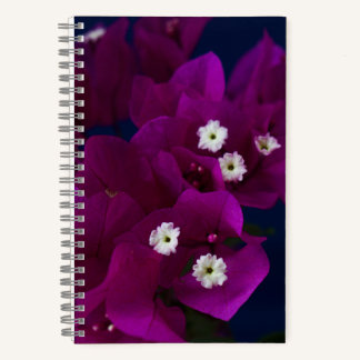 Cuaderno Bloc de notas con imágenes de flor magenta