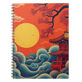 Cuaderno Bloc de notas con imágenes inspiradas en el Pacífi