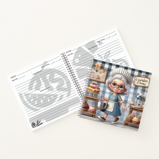 Cuaderno Bloc de notas con las recetas de la abuela y el po (Interior)