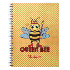 Cuaderno Bloc de notas con lino en espiral de Queen Bee