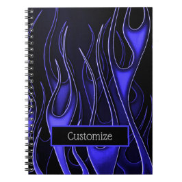 Cuaderno Bloc de notas con llama azul