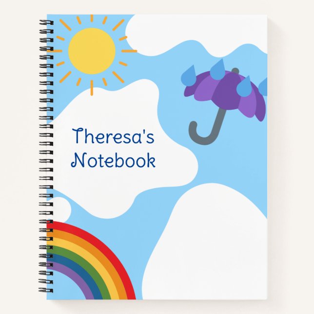 Cuaderno Bloc de notas con lluvia o brillo (Anverso)