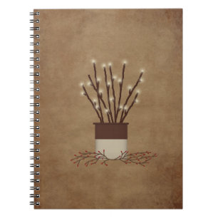 Cuaderno Bloc de notas con luces de bifurcación primitivas