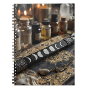 Cuaderno Bloc de notas con luz de velas para la alquimia de