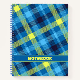 Cuaderno Bloc de notas con manchas azules abstractas
