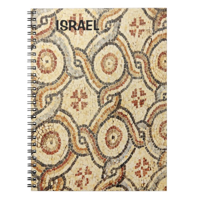 Cuaderno Bloc de notas con mosaico de Israel (Frente)