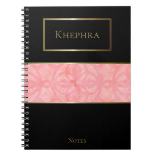 Cuaderno Bloc de notas con nombre de monograma de color de