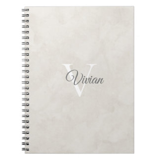 Cuaderno Bloc de notas con nombre de monograma simple de co