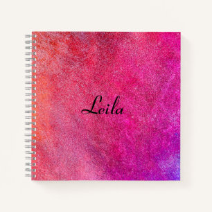 Cuaderno Bloc de notas con nombre de Purpurina de Bonito ro