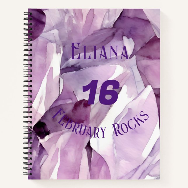 Cuaderno Bloc de notas con nombre personalizado de cumpleañ (Anverso)