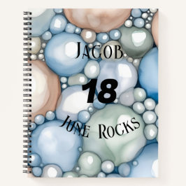 Cuaderno Bloc de notas con nombre personalizado de cumpleañ